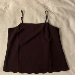 J Crew Factory black scalloped cami